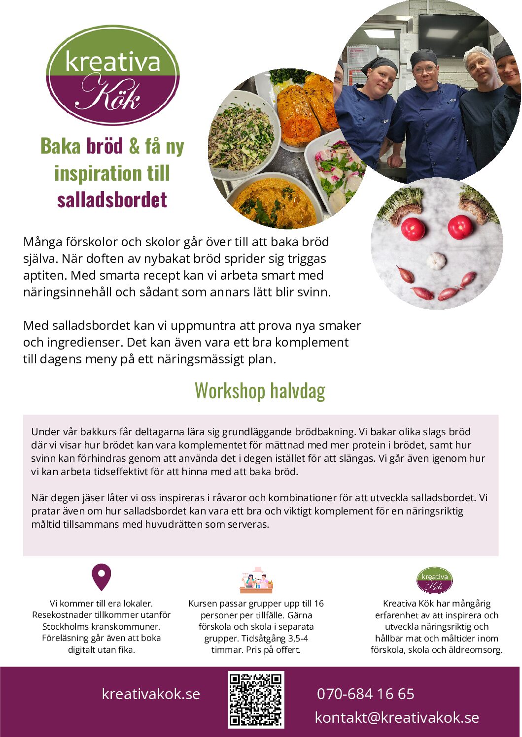 Bakkurs och inspo till salladsbordet förskola skola